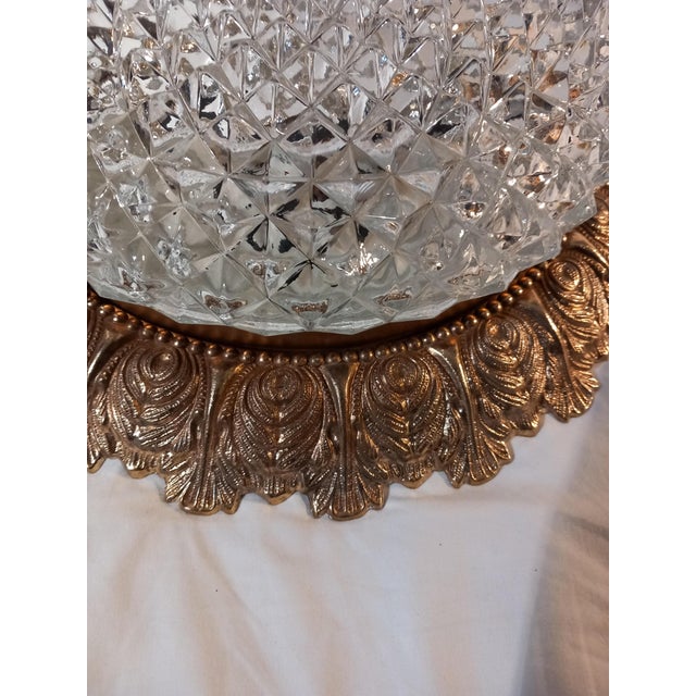 Vintage Ceiling Light with Glass Shade, 1970s For Sale - Image 11 of 14
