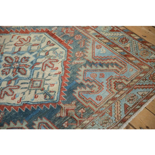 Textile 1940s Vintage Persian Malayer Medallion Abrashed Wool Carpet For Sale - Image 7 of 10