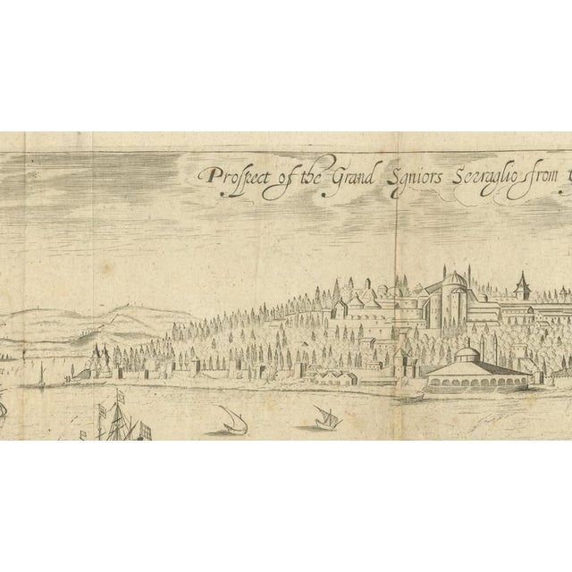 Paper George Sandys, Prospect of the Grand Signior’s Seraglio from Galata Constantinople, 1673, Paper For Sale - Image 7 of 9