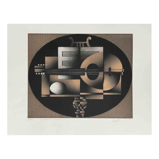 Mario Avati, Hommage a Couperin, Etching on Paper, 1975 For Sale