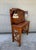DESCRIPTION: Vintage antique Mission Oak Arts & Crafts era drop down desk secretary with and unusual pair of custom/...