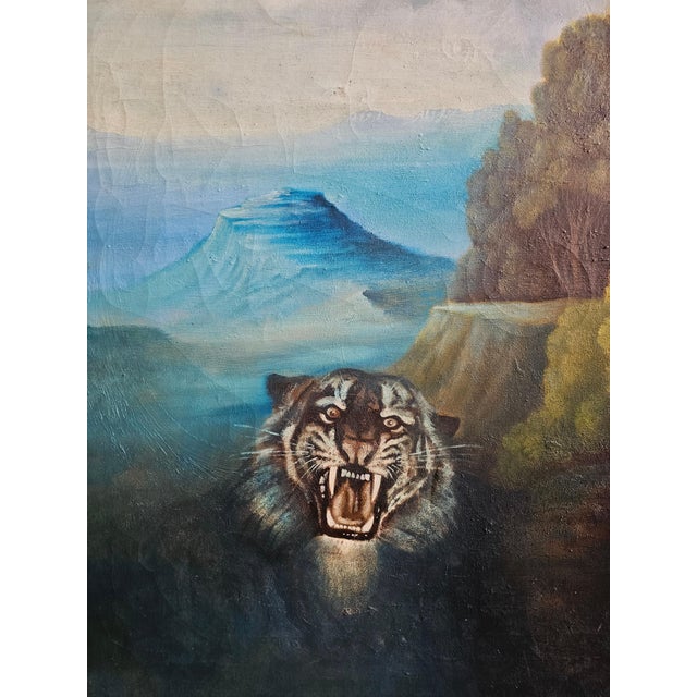 Mihailo Djokovic Tikalo, Surrealist Scene, 1983, Oil on Canvas For Sale - Image 3 of 9