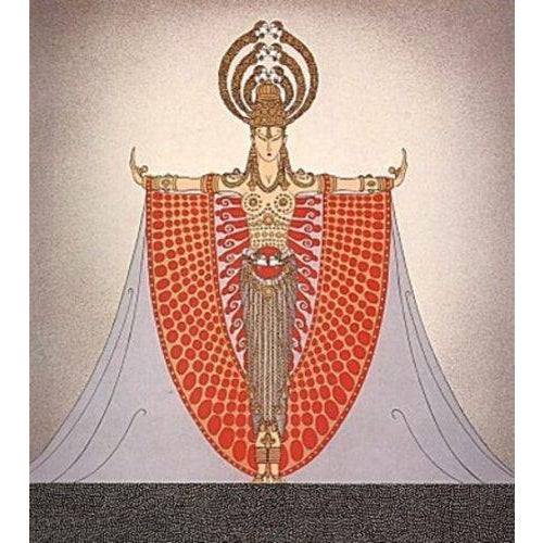1984 "Indo-China" Art Deco Limited Edition Serigraph Numbered 33/350 by Erte For Sale