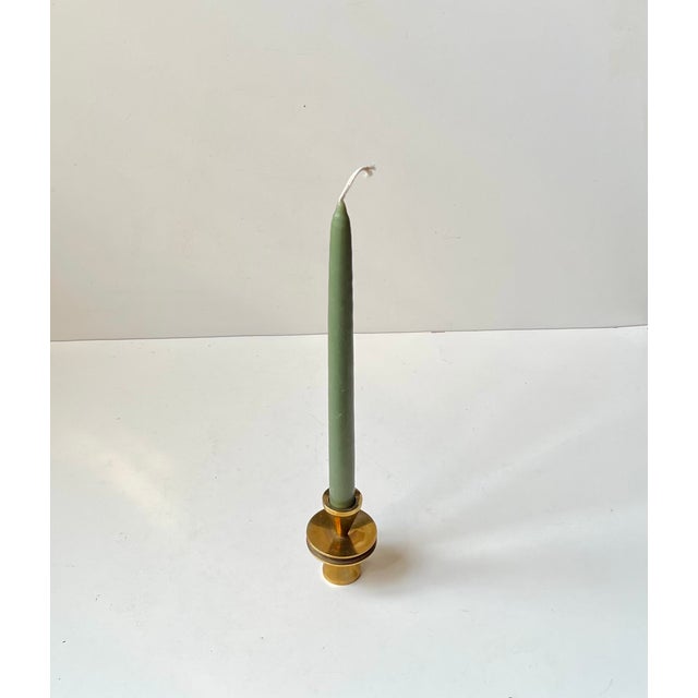 Mid-Century Modern Small Swedish Dual Candleholder in Bronze, 1950s For Sale - Image 3 of 8