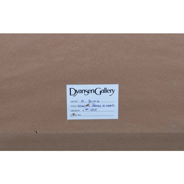 Red Michael Young Ladies Ready to Wear Signed Contemporary Serigraph 185/300 Framed For Sale - Image 8 of 9