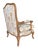 2000 - 2009 Louis XV-Style French Provincial Fauteuil in Custom Ikat Upholstery For Sale - Image 5 of 18