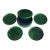 Vintage Otagiri Malachite Lacquerware Coaster & Box Set- 5 Pieces For Sale