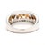 Modern 0.36ctw Diamond Cutout Band, 14k Yellow and White Gold, Ring Size 6.25 For Sale - Image 3 of 7