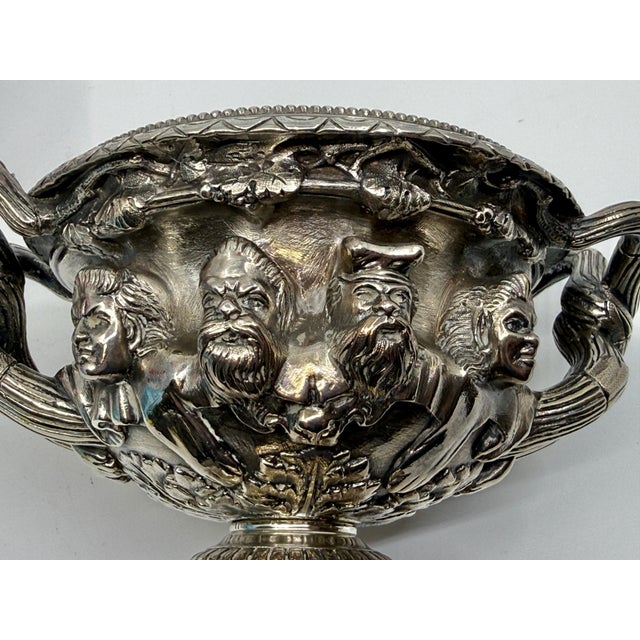 Pair 19th Century Grand Tour Neo Classical Silver Plated Warwick & Albani Urns For Sale In Palm Springs - Image 6 of 18