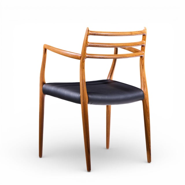 Brown Niels Moller Model 62 Mid Century Danish Teak Captains Chairs - Pair For Sale - Image 8 of 13