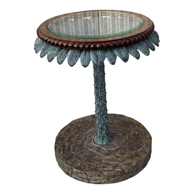 Maitland-Smith Palm Tree Side Table For Sale