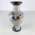 Blue Vintage Brass Enamel Chinese Cloisonné Vase Floral Blue Flowers Scroll Design For Sale - Image 8 of 9
