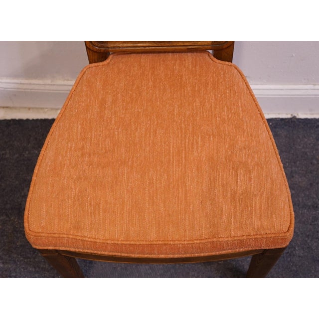 Brown Henredon Furniture Italian Modern Solid Pecan Cane Back Dining Side Chair 7500-28 For Sale - Image 8 of 12