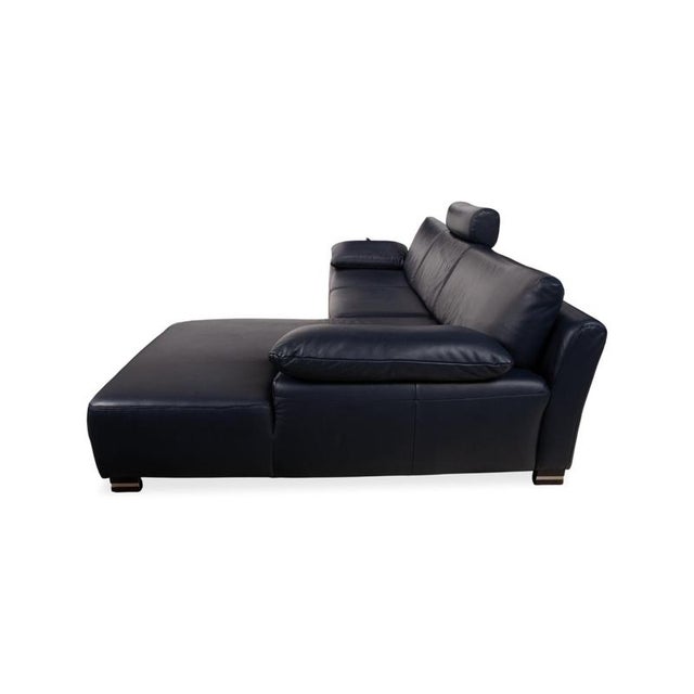 Dark Blue Leather Corner Sofa from Willi Schillig For Sale - Image 16 of 18