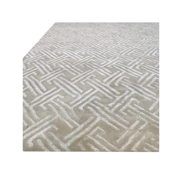 1990s Handwoven Contemporary Area Rug 8x10 For Sale - Image 10 of 10