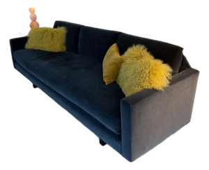 1960s Attributed to Edward Wormley for Dunbar Mid-Century 3-Seat Sofa Mohair