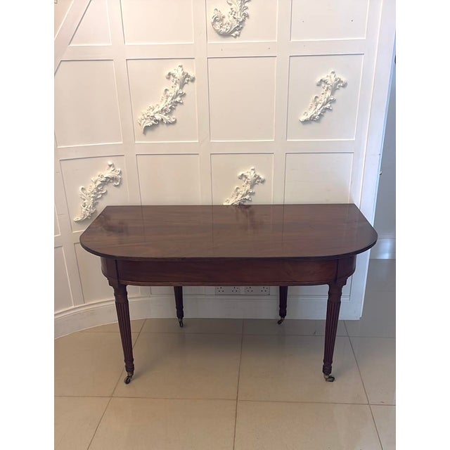 Antique Regency 14 Seater Extending Dining Table in Mahogany with 8 Reeded Legs, 1830 For Sale - Image 9 of 18