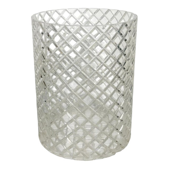 Vintage Acrylic Glass Wastebasket, France, 1970 For Sale