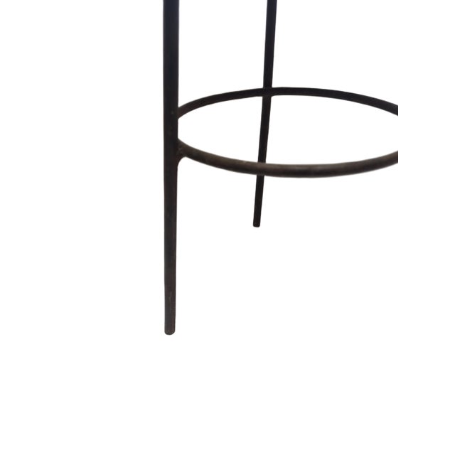 Postmodern Postmodern Brutalist Iron and Wooden Plant Stand, Poland, 1970s For Sale - Image 3 of 7
