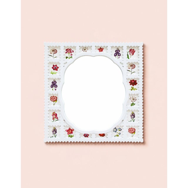 Contemporary Fleur Home x Chairish Liz Marsh Scallop Lattice Mirror For Sale - Image 3 of 4