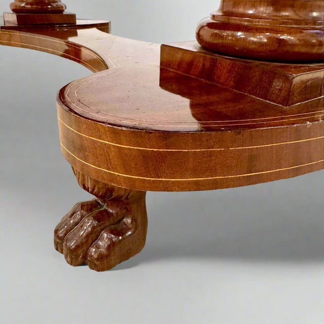 Early 19th Century Biedermeier Period Oval Library Table desk Germany For Sale - Image 16 of 18