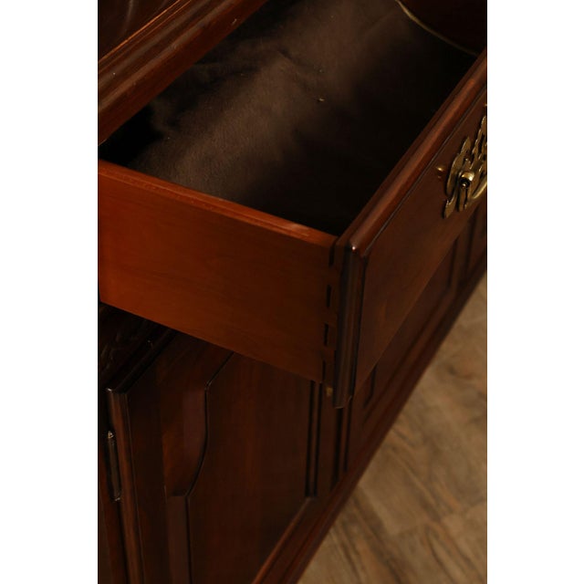 Ethan Allen 'Georgian Court' Cherry China Cabinet For Sale - Image 13 of 18