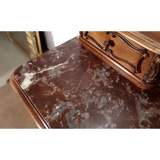 Rocaille Style Walnut Psyche Chest of Drawers from Maison Guinand-Le Glas, 1900s For Sale - Image 16 of 18