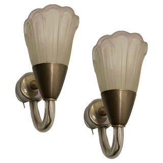Murano Glass Sconces, 1950s, Set of 2 For Sale