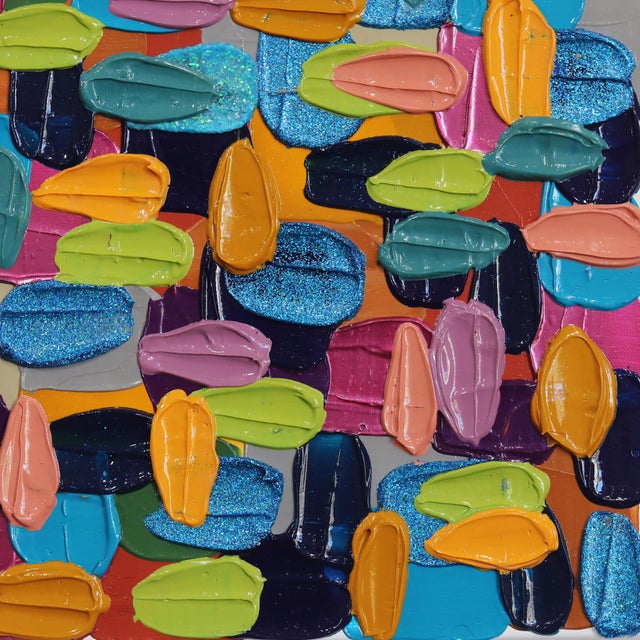 2020s Wave - Impasto Colorful Thick Paint Abstract Painting Original Artwork by Shiri Phillips For Sale - Image 5 of 9