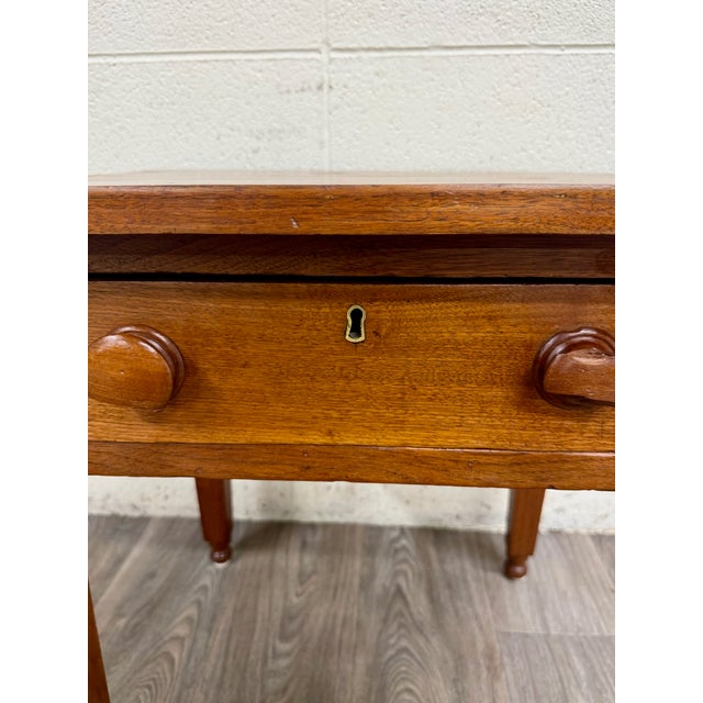 Antique American Country Primitive Walnut Single Drawer Nightstand For Sale In Kansas City - Image 6 of 8