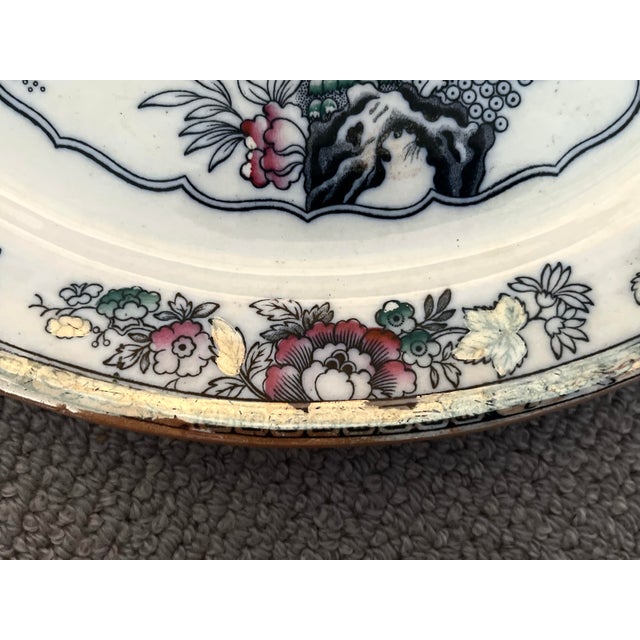 Late 19th Century Ashworth Antique Porcelain Platter & Small Plate For Sale - Image 5 of 7