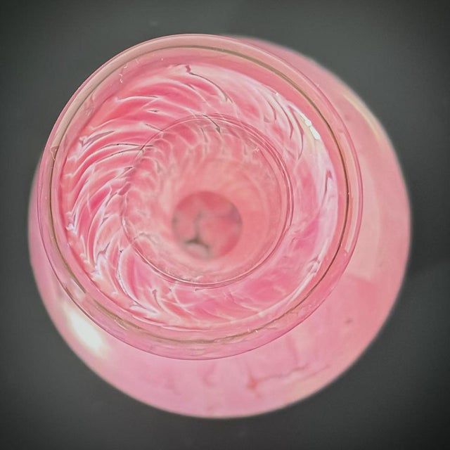 1980s Pink Mottled Glass Vase from Mdina Glass, Malta, 1980s For Sale - Image 5 of 8