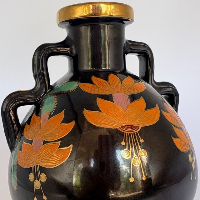 An exceptional and highly collectible swedish art deco ceramic vase, designed and crafted at the renowned upsala-ekeby...
