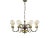 Vintage Viennese Minimalist Brass Chandelier For Sale