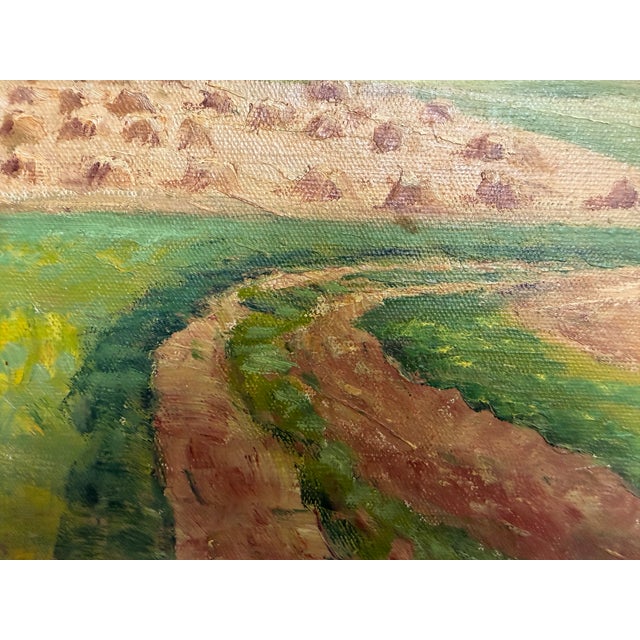 This beautiful antique oil painting by renowned Danish artist Henrik Gamst Jespersen (1853–1936) depicts a serene...