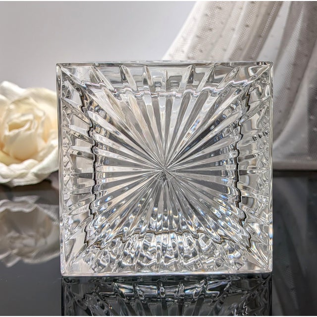 Glass Late 20th Century Saint-Louis Crystal Apollo Gold Spirits Decanter For Sale - Image 7 of 12