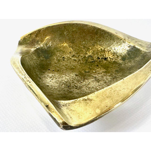 Goldenrod Mid-Century Modern Bronze Ashtray, Austria, 1950s For Sale - Image 8 of 13