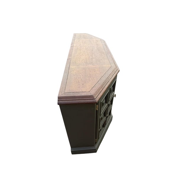 Bronze Vintage Drexel Mid-Century Modern Bronze & Walnut Credenza For Sale - Image 8 of 13