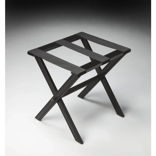 Transitional Anthony Luggage Rack, Black For Sale - Image 3 of 4