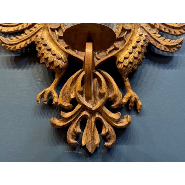 19th Century Italian Giltwood Crest For Sale - Image 4 of 7