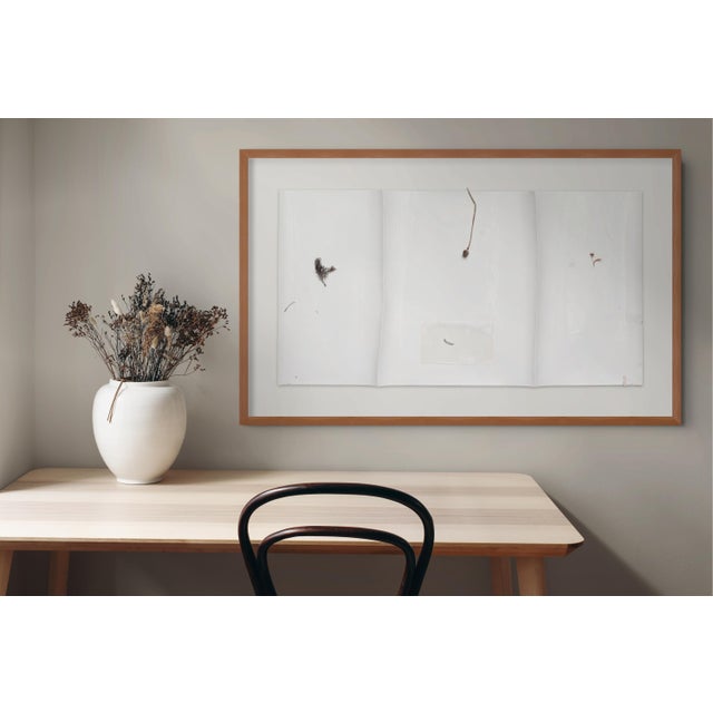2020s Contemporary Abstract High Gloss Lacquer, Marinage/Paper "White River #18" by Harald Kröner For Sale - Image 5 of 6