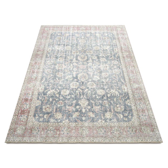 1960s Turkish Oushak Rug For Sale In Los Angeles - Image 6 of 6