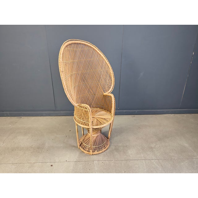 Vintage Wicker Peacock Chair, 1970s For Sale - Image 9 of 15