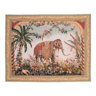 The Elephant Loom Woven Tapestry - 90 X 117 Cm (3'0" X 3'10") - Requires Rod Size 3 For Sale