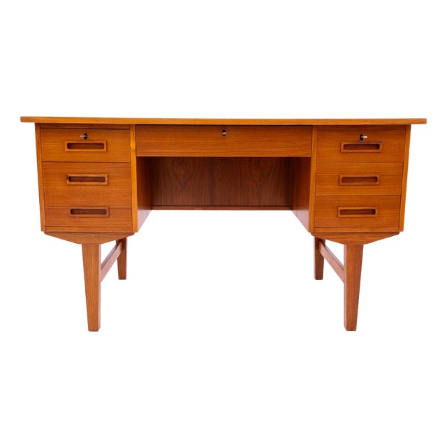 Vintage Danish Teak Desk, 1960s For Sale