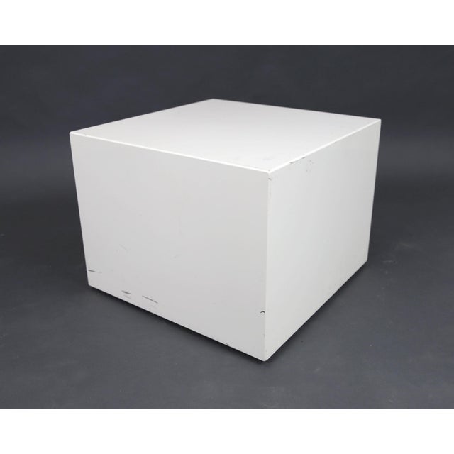 CB2 'City Slicker' White Cube Side Tables A Pair Chairish