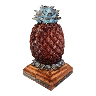 Tiki Pineapple Bookends - a Pair For Sale