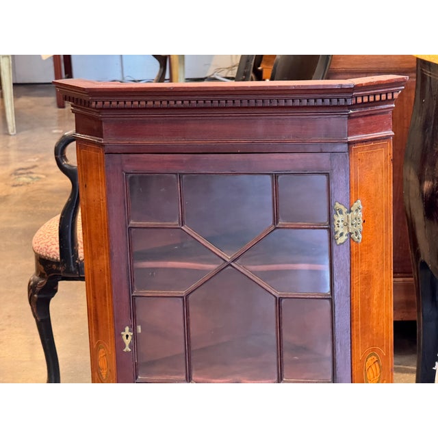 Mid 18th Century George II Mahogany Hanging Corner Cupboard For Sale - Image 4 of 13
