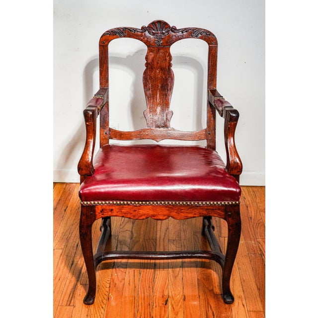 Introducing an exquisite piece of history, this Antique English gentleman's walnut desk chair is a timeless embodiment of...