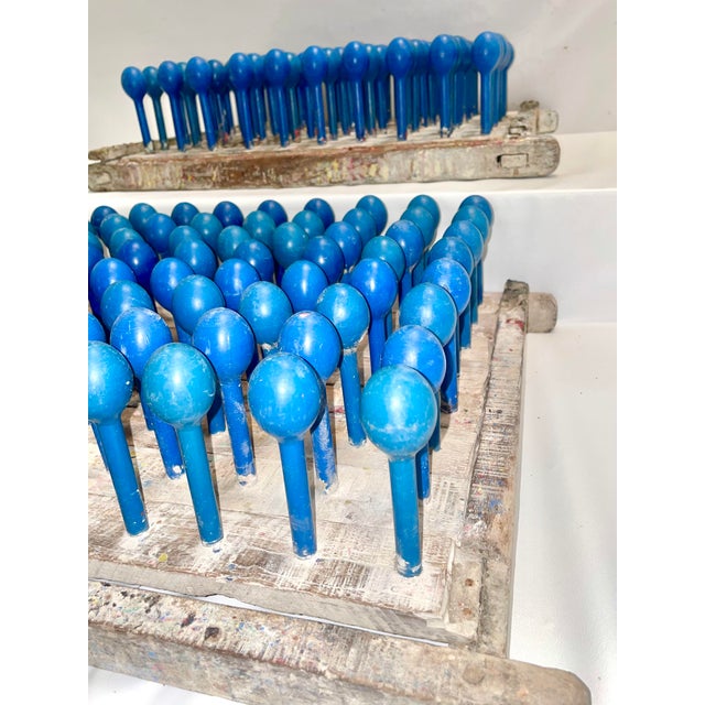 Wood Balloon Mold Blue Bulbus Tops For Sale - Image 7 of 11